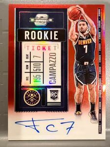 激レア直書/99 Red Prizm RC Auto Panini Optic Facundo Campazzo ファクンド・カンパッソ NBA ルーキー サイン バスケ FIBA アルゼンチン