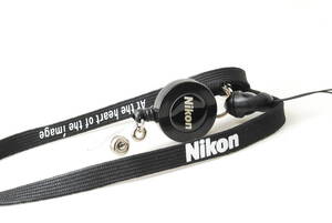 ☆美品☆Nikon ニコン ネック ストラップ At the heart of the image 純正 携帯・デジタルカメラ等 デジカメ ロゴ文字 Camera Strap☆