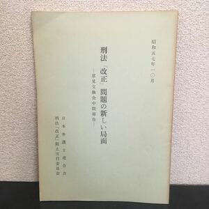 ◆激安◆激レア◆刑法「改正」問題の新しい局面　意見交換会中間報告◆昭和◆日本弁護士連合会◆