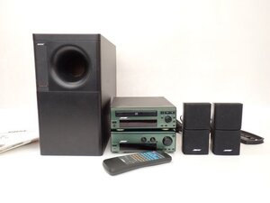 【ジャンク品】BOSE ボーズ 2.1ch 3D方式CDシステムコンポ アメリカンサウンドシステム AMS-1(AM-5III/RA-8/CDA-8) リモコン付 □ 70E0D-1