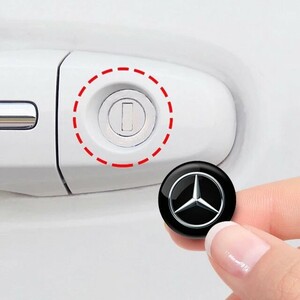 Mercedes-Benz メルセデスベンツ 3D クリスタルエンブレム 14mm 鍵穴マーク 鍵穴隠し キーレス PETRONAS ペトロナス AMG gs