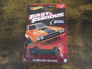 ◇647 HOT WHEELS 70 DODGE HEMI CHALLENGER ダッジ チャレンジャー FAST&FURIOUS SERIES1 2/10 ホットウィール ワイルドスピード