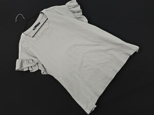 ネコポスOK ZARA ザラ フリル カットソー sizeL/グレー ■◆ ☆ egc5 レディース