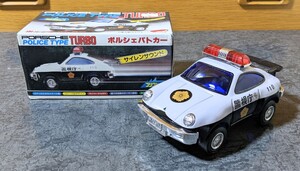 丸彰 ブリキ ◆ ポルシェ パトカー 【撮影開封・未使用】