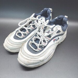 ◇ FILA フィラ FS1SIA3066X 厚底 スポーティー スニーカー サイズ23.5 ホワイト/ネイビー レディース E