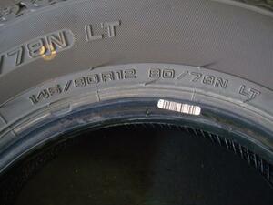 中古 アルト HA24V タイヤ2本 145/80R12LT 198711 タイヤ