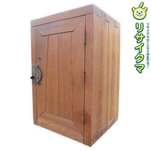 【中古】K▼木製 金庫 道具箱 古い家具 木箱 鍵付き (37554)