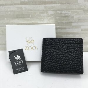 ★ZOO ズー ZBF-014 ブラック アメリカンバイソン革 二つ折り財布 BADGER BILLFOLD 12 未使用