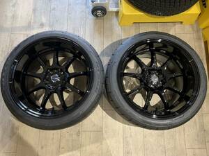 【2409027】2本 WORK EMOTION D9R 18インチ 10.5J +15 PCD114.3 5H 73mm + NITTO NT555 G2 275/35R18 2023年