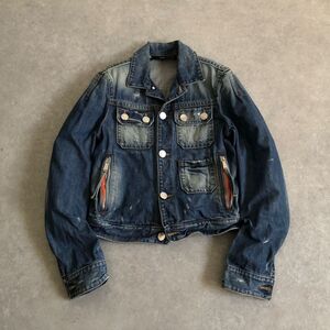 DSQUARED2●ヴィンテージ加工ワッペン付き デニム トラッカー ジャケット Gジャン●ディースクエアード」