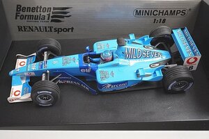 ミニチャンプス PMA 1/18 Benetton Renault Sport ベネトン ルノー スポーツ B201 J.バトン 2001 #8 100010008