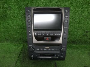 # H18年 レクサス GS350 GRS191 純正 HDDナビ ナビモニター CD/MD デッキ 86430-30120 地図2008年秋 MD再生不良 ジャンク [05035672]