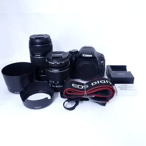 【送料無料】 Canon キャノン EOS Kiss X5 + 18-55mm 55-250mm デジタル一眼レフ 簡易動作OK USED /2411C