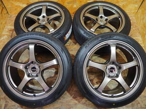 ★人気★225/45 245/40 18inch 8.5J+38 9.5J+35 5H114.3 新品 軽量 クロススピードCR5 1台分 S13 S14 S15 180SX JZX90 JZX100 Z33 Z34 R34