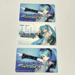 SEGA Aimeカード　初音ミク　3枚セット