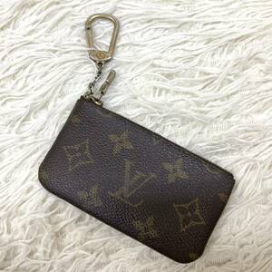 1円 【美品】 LOUIS VUITTON ルイヴィトン M62650 モノグラム ポシェット クレ コインケース コインパース 小銭入れ ブラウン レディース