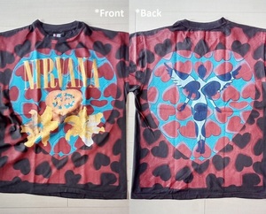 ★［ XL ］「NIRVANA *Heart Shaped Box Kurt Cobain ニルヴァーナ カートコバーン バンド ビンテージスタイル プリントTシャツ」新品