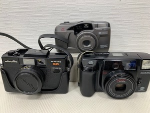 ☆1000円スタート☆ フィルムカメラ　3点セット　RICOH　MYPORT　310　SUPER　MINOLTA　ZOOM　90　MINOLTA　HI-MATIC　SD　◆27692