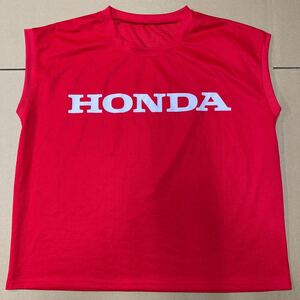 HONDA ホンダ ビブス ノースリーブ タンクトップ 赤 レッド ユニフォーム フリーサイズ メッシュ 美品