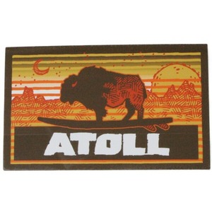 訳有 アトール ボード バイソン ステッカー 橙系 ATOLL BOARD CO. STICKER スタンドアップパドル パドルボード 空気 エア デコ シール SAP