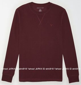 〓SALE!! アメリカンイーグル/US XXL/AE サーマルTシャツ/Burgundy