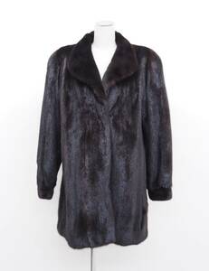 ■ダークミンク■セミロングコート■着丈83㎝■MG Sable FUR■BLACKGLAMA■