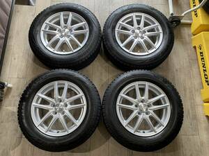 【2406025】スタッドレス ECO FORME 15インチ 6J +43 PCD100 5H + VRX2 195/65R15 2021年 プリウス ウィッシュ カローラ レガシィ 等