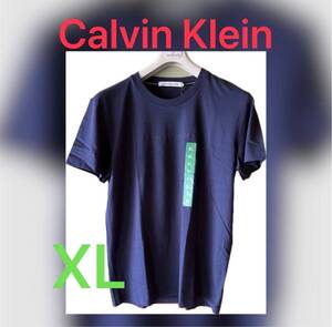 【送料無料】新品■Calvin Klein Jeans カルバンクライン メンズ Tシャツ 紺 XL【日本サイズLL～3位】 正規品 クールネック N1