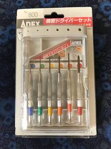 Anex アネックス No800 精密 ドライバー セット プラス マイナス 6本組 工具 道具 工作 ミニ プラモ ラジコン 