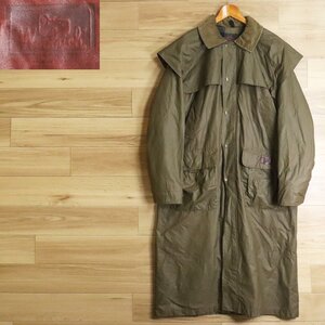 I4J/O10.14-5　90s　WOOLRICH　ウールリッチ　ライディングコート　ダスターコート　ロングコート　コットンナイロン　アメリカ古着