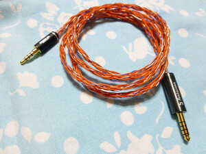 PM-3 T60RP HiFiMAN DEVA オーグライン +pt 撚り線 7N OCC 八芯 ブレイド編 4.4mm5極 130cm 銅 PENTACONN OFC ディックス SMB-01L