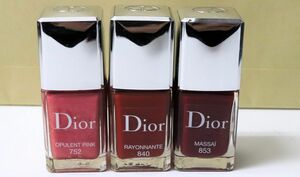 7★Christion Dior クリスチャンディオール ヴェルニ 3点セット 752/840/853 テスター◎5602-33