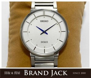 ◎SEIKO セイコー ドルチェ&エクセリーヌ SACK015 クォーツ メンズ腕時計 DOLCE 白文字盤 稼働品