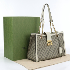 中古GUCCI パドロック GG PVC 479197 ベージュ系　 ランク：AB us-2