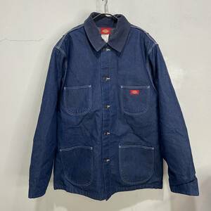 送料無料☆Dickies☆ディッキーズ☆ブランケット付きデニムカバーオール☆コーデュロイ☆ワーク☆濃紺☆インディゴ☆XL☆B24M