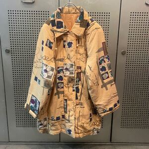 古着　ヴィンテージ　vintage ジャケット　中綿ジャケット　柄ジャケット　ブルゾン　ジャンパー　花柄　レトロ　個性派