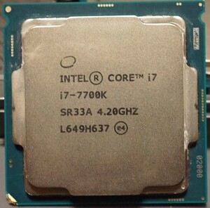 【動作確認済】Intel Core i7 7700K LGA1151 CPU本体のみ