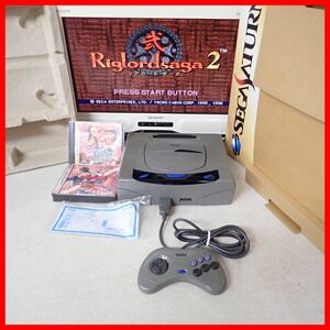 動作品 SS セガサターン 本体 HST-3200 箱付+リグロード サーガ2 等 ソフト2本 まとめてセット SEGA SATURN【20