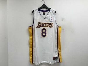 未使用★NBAナイキNIKE LAレイカーズ＃8コービー・ブライアントジャージー★LA LAKERSユニフォーム白XXL★N2007