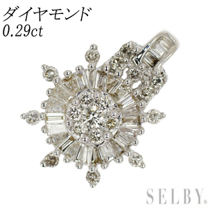 K18WG ダイヤモンド ペンダントトップ 0.29ct 新入荷 出品1週目 SELBY