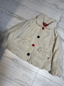 ムージョンジョン 中綿入りバルーン仕立てフェミニンコート size130