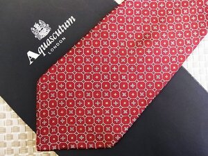 ♪33938D♪状態並品【花 小花 デザイン 柄】アクアスキュータム【Aquascutum】ネクタイ