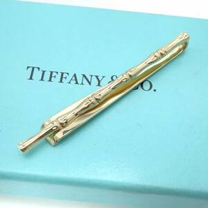 【送料無料】 極希少 美品 Tiffany&Co. ヴィンテージ ティファニー イエロー ゴールド バンブー ネクタイ ピン K14 メンズ タイピン HA669