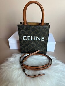 人気美品◆CELINEミニバーティカルカバ ショルダーバッグ