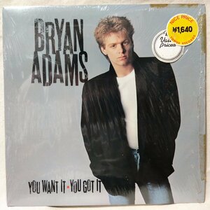 ★★ブライアンアダムス BRYAN ADAMS YOU WANT IT YOU GOT IT★シュリンク付 US盤 ★ アナログ盤 [1294TPR