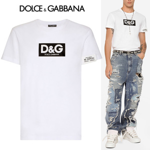 送料無料 2 DOLCE&GABBANA ドルチェ＆ガッバーナ G8QI4T FU7EQ ホワイト Tシャツ カットソー 半袖 size 48