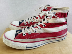 90s USA製 CONVERSE ALLSTAR HI コンバース オールスターハイ 星条旗 STAR&BARS US7ハーフ 26cm アメリカ製 // ビンテージ