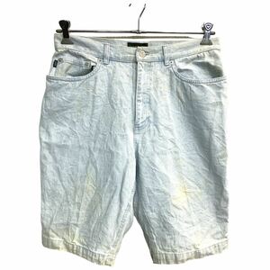 LAUREN JEANS CO. デニムショートパンツ W33 ローレンジーンズ レディース ライトブルー コットン 古着卸 アメリカ仕入 2405-1596