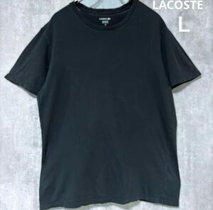 ラコステ　LACOSTE Tシャツ　黒　Ｌ　薄地　透け感