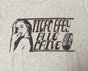 【SALE】Blue drive ガールプリントTシャツ　ticro サイケデリックTシャツMオートミール